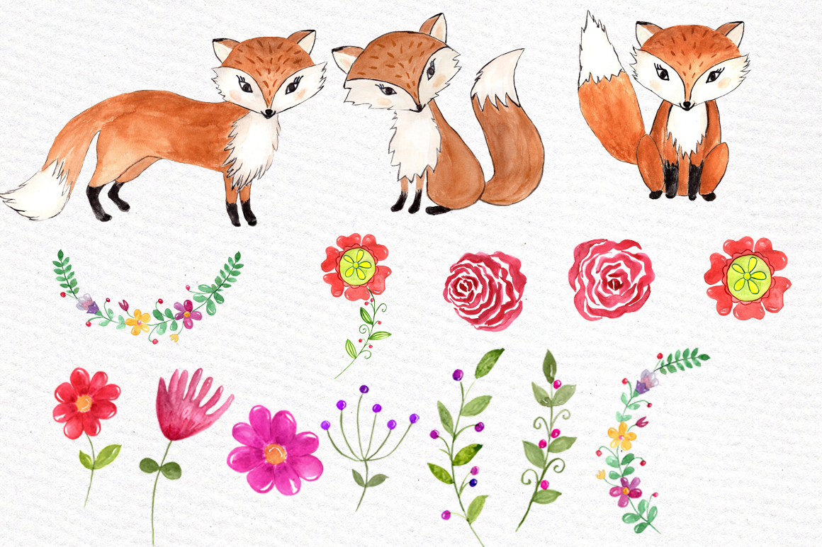 1160x772 Watercolor Fox Clipart By Vivastarkids