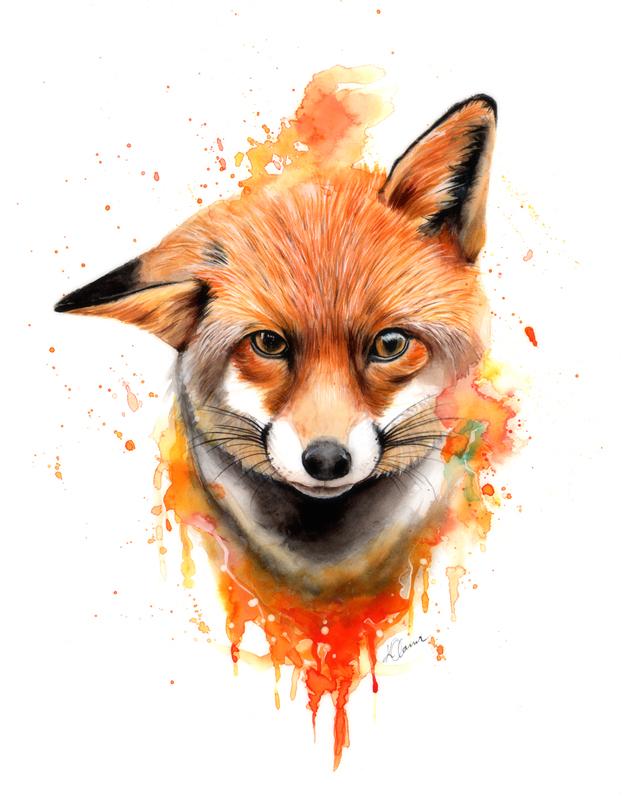 640x800 Fox, Watercolour Amp Pencil, 16x12 Art