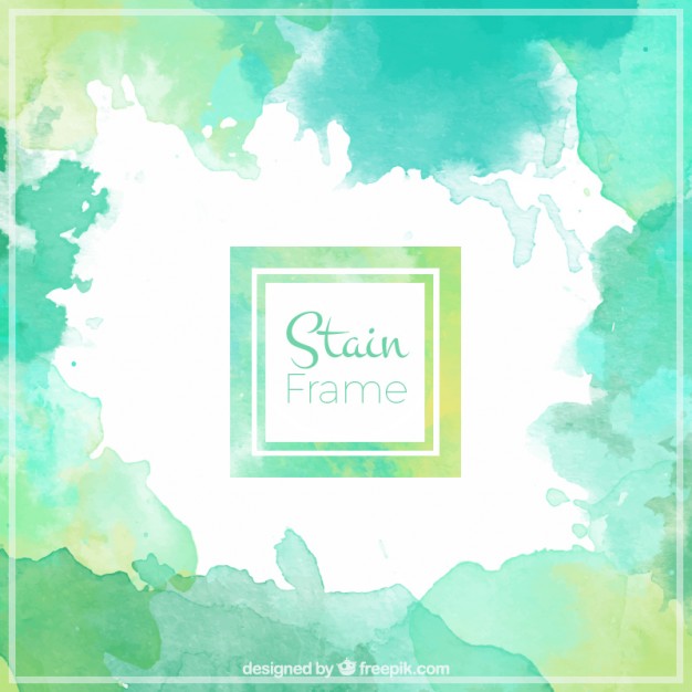 626x626 Green Watercolor Frame Vector Free Download