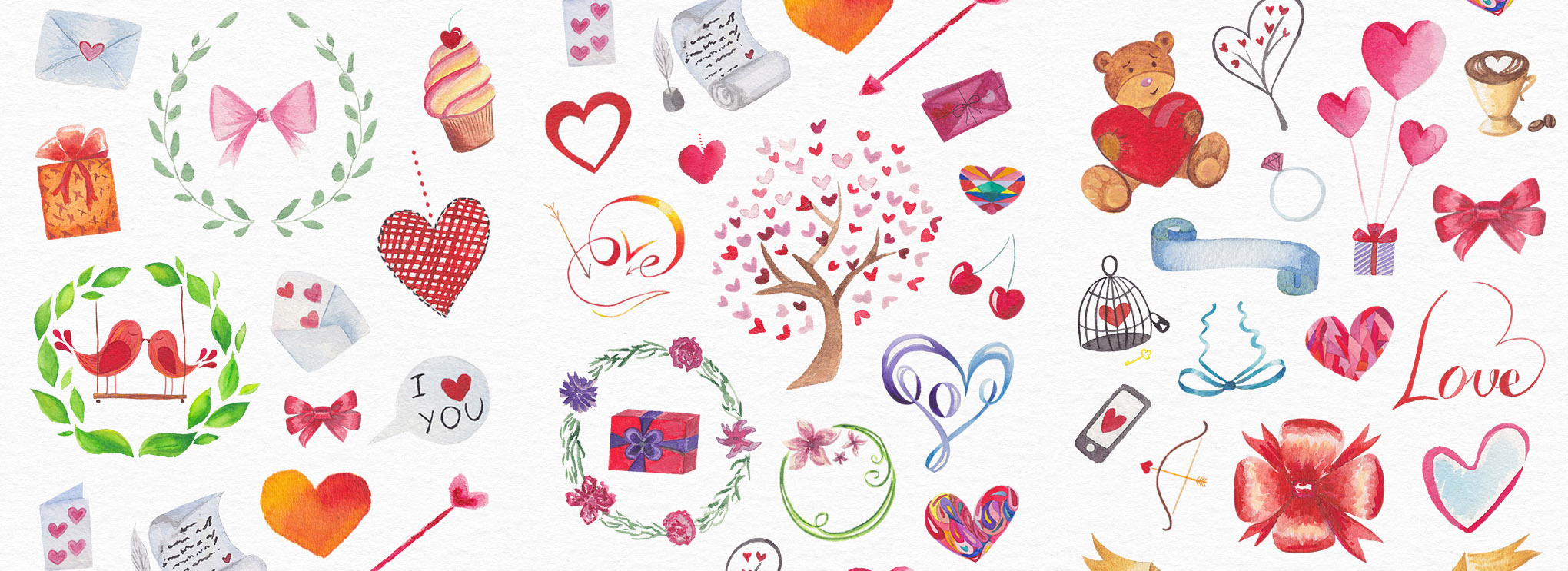 2040x743 Free Watercolors Backgrounds, Patterns, Objects, Logos Graphicmama