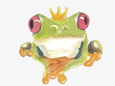 373x279 Hand Painted Watercolor Frog, Watercolor Clipart, Frog Clipart