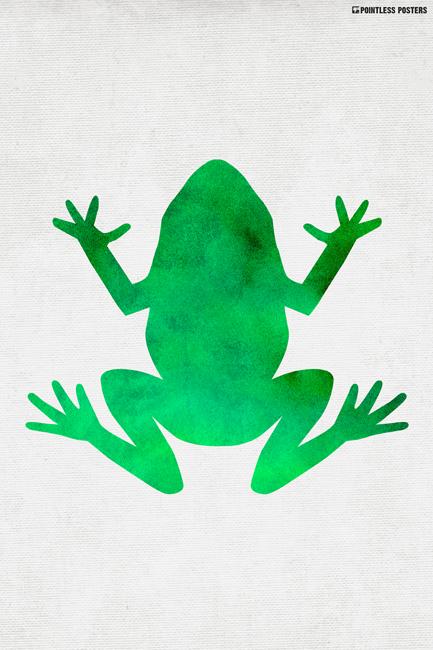 433x650 Watercolor Frog Poster Pointless Posters