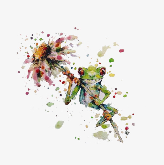 650x651 Watercolor Frogs, Watercolor Clipart, Green, Watercolor Png Image