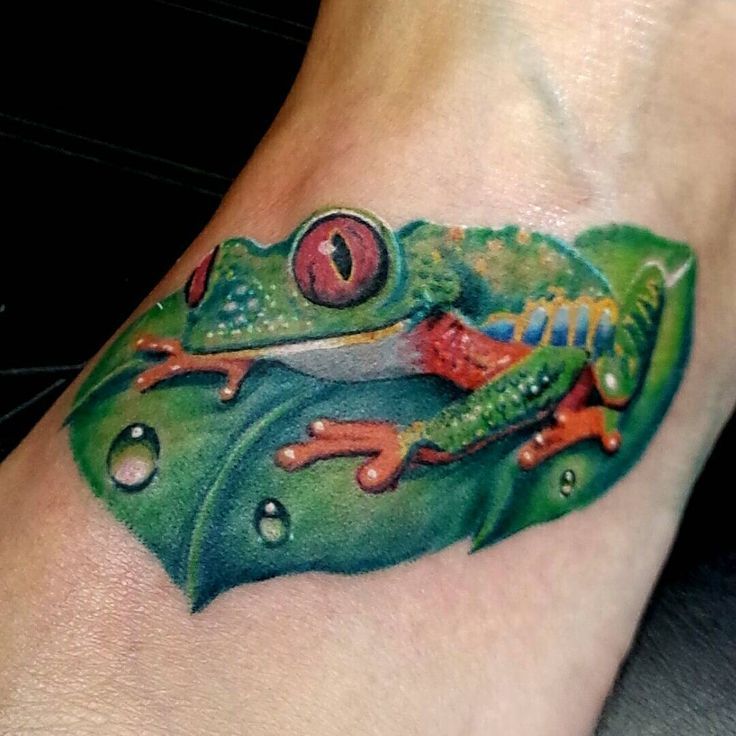 736x736 Collection Of Cool Green Frog Tattoo Design