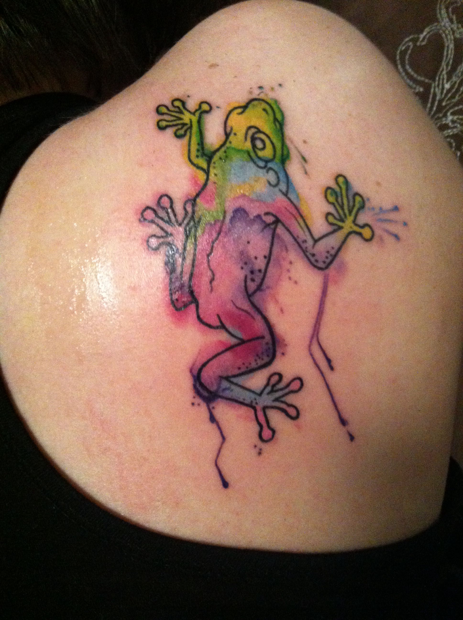 1936x2592 My Watercolor Frog Tattoo!! Tatts! Frogs, Tattoo