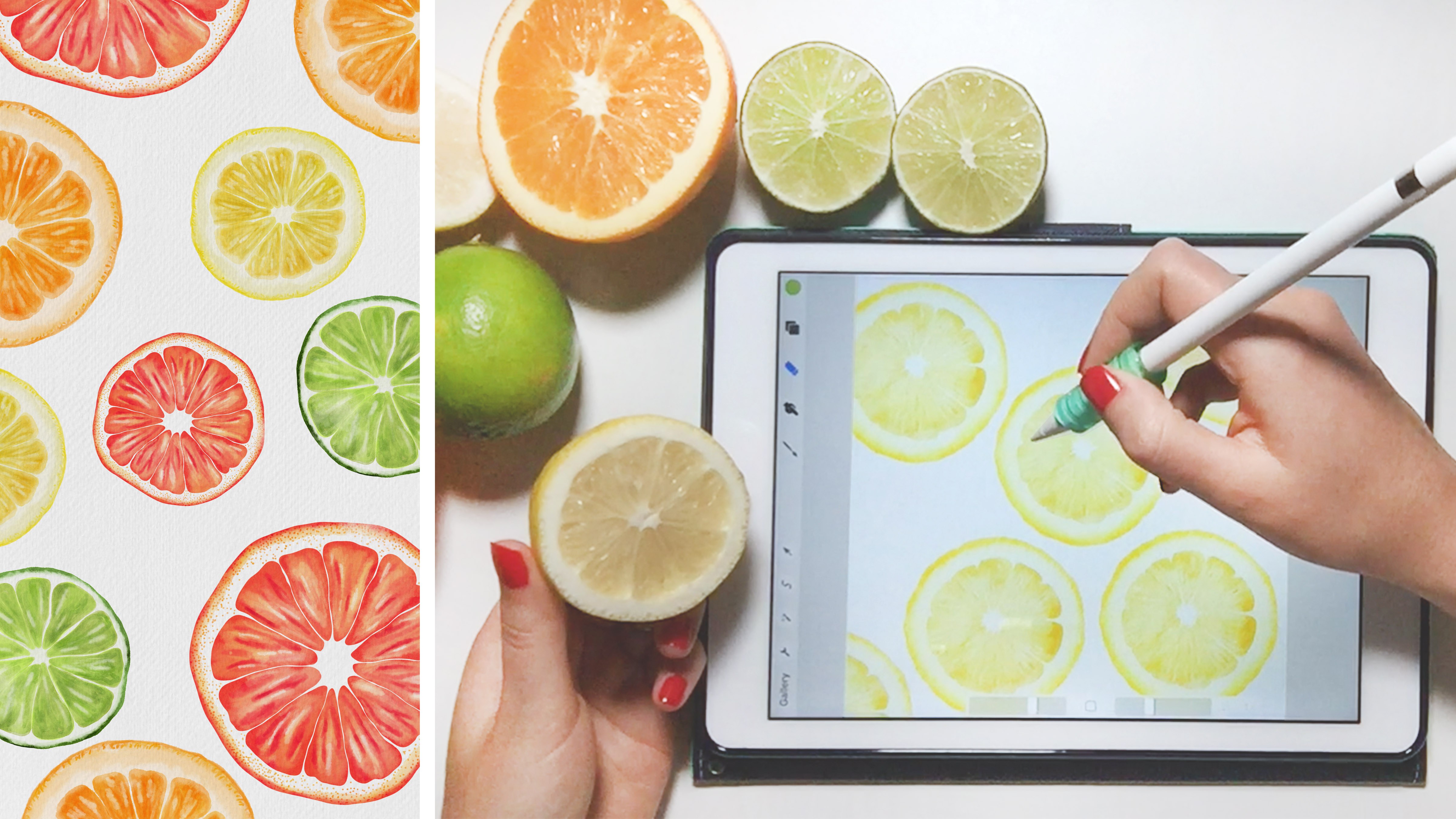 4800x2700 Paint Tropical Watercolor Fruit On Your Ipad In Procreate Liz