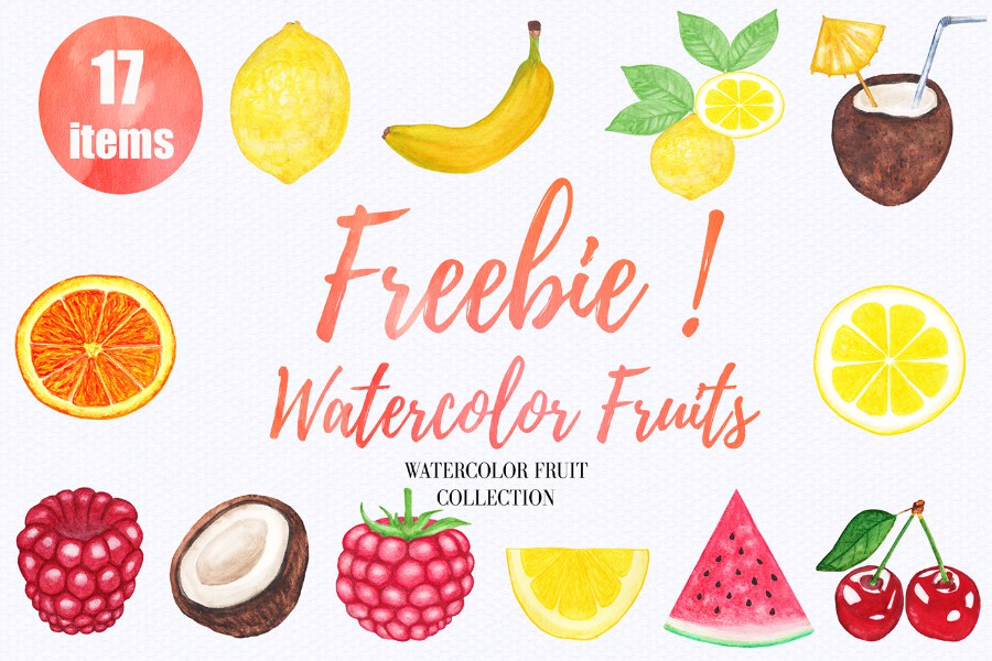 900x600 12 Free Watercolor Fruits Free Design Resources