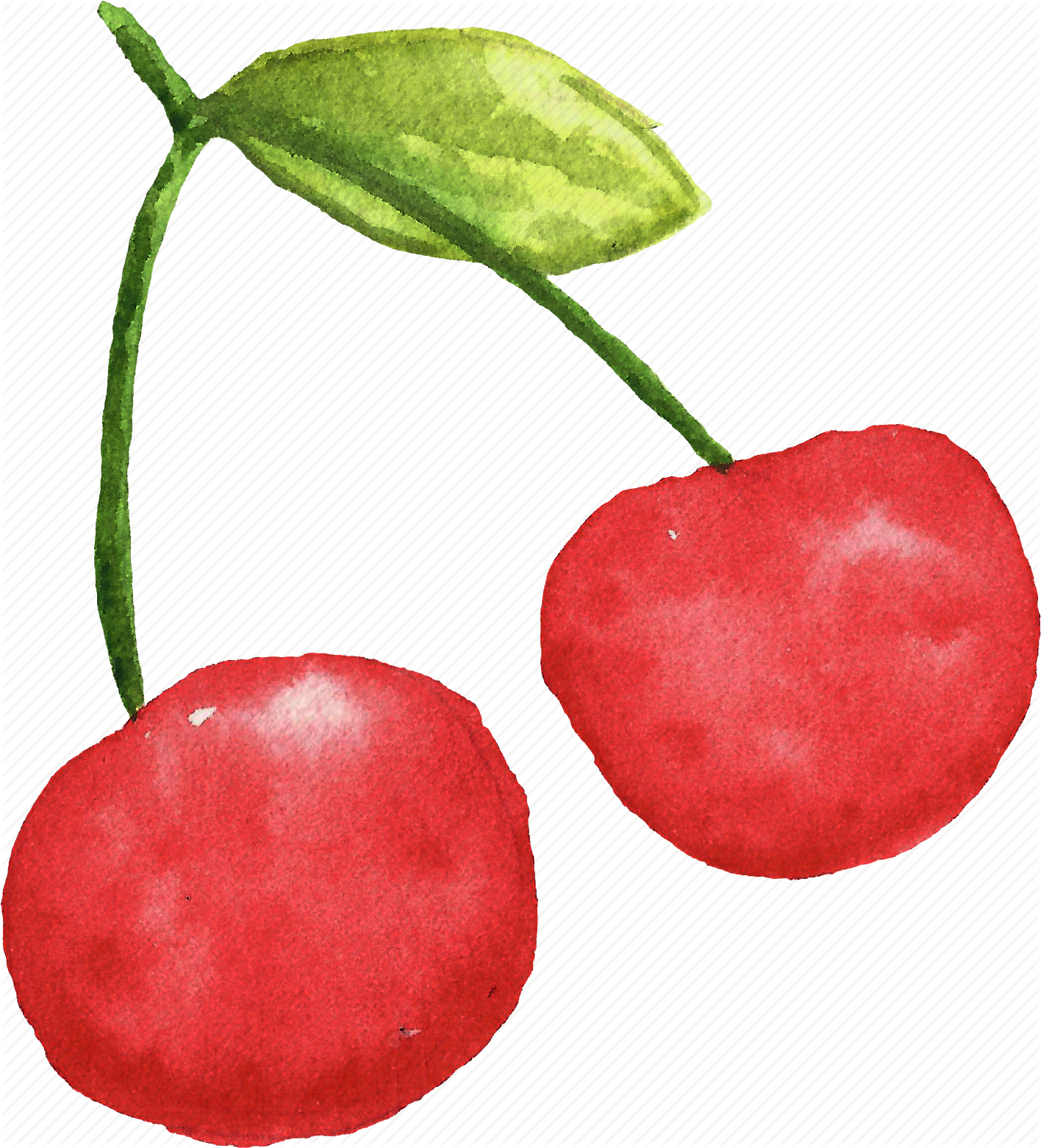 1416x1562 Cherry, Cuisine, Food, Fruit, Fruits, Watercolor, Watercolors Icon