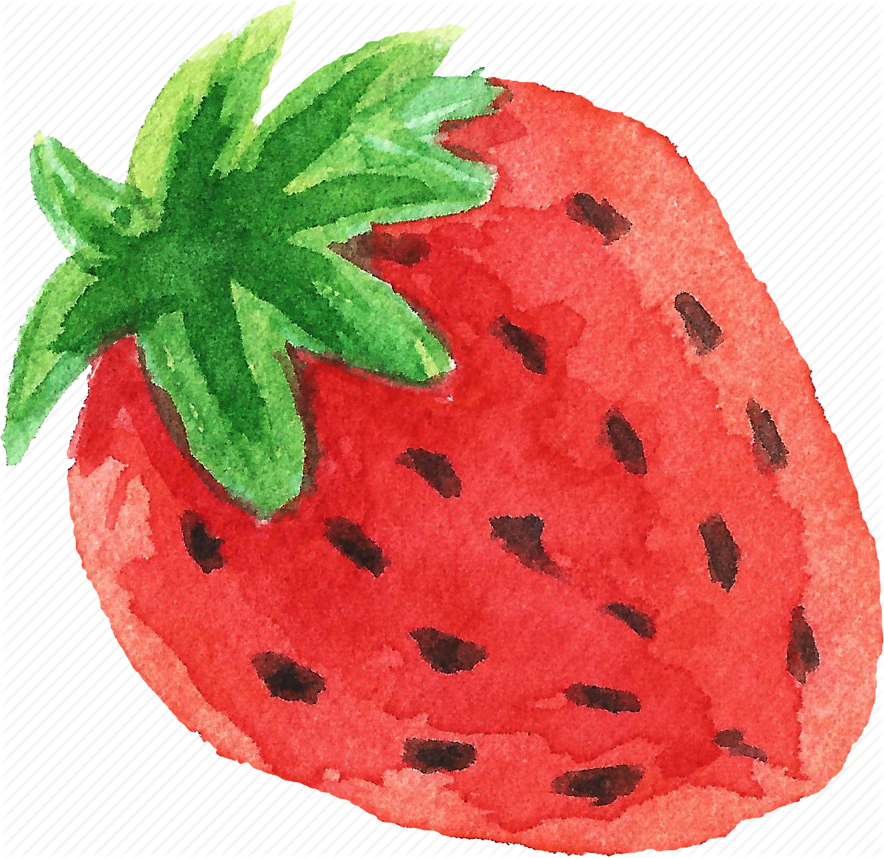 1247x1211 Cuisine, Food, Fruit, Fruits, Strawberry, Watercolor, Watercolors Icon