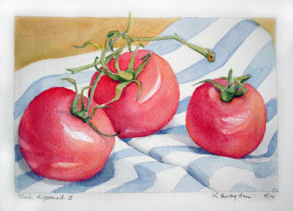 1000x721 Watercolor Fruits + Vegetables Kathleen Swaydan Artist