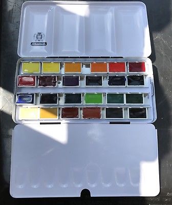 336x400 Schmincke Horadam Aquarell Finest Watercolor Set 24 Full Pans