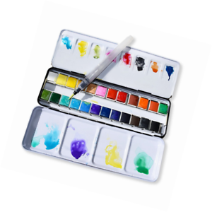 300x300 Watercolor Tins Palette Paint Case W 122448 Empty Half Full