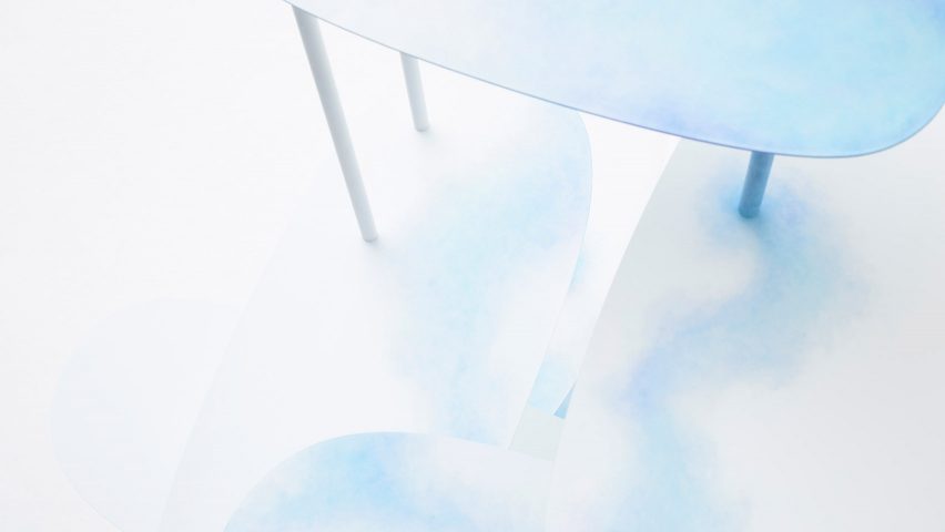 852x480 Nendo Designs Steel Furniture To Look Like Watercolour Painted Paper