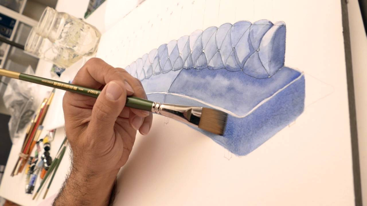 1280x720 Using Watercolor To Show Furniture Design