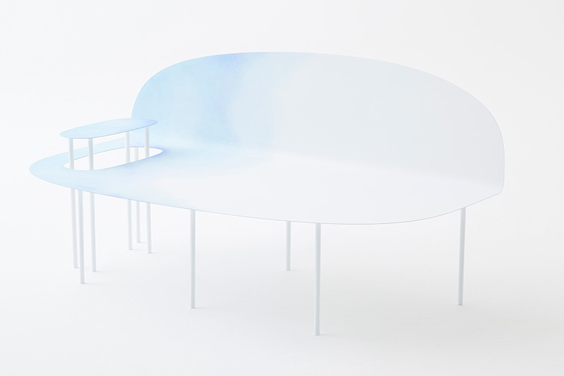 818x545 Nendo Watercolour Collection Mimics Paint On Paper, Bleeding Blue Hues