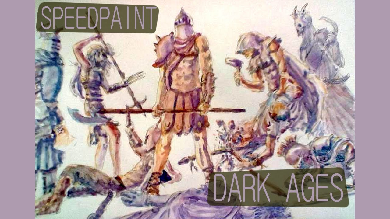 1280x720 Watercolor Speedpaint Dark Ages Game Concept Art