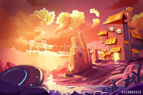 500x334 Watercolor Style Video Game Digital Cg Artwork Concept Art