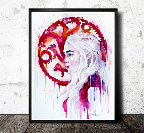 500x463 Daenerys Targaryen 2 Game Of Thrones Watercolor By Slaviart