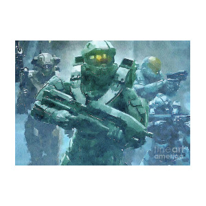 300x300 Halo Watercolor Game Art Digital Art By Oleksandr Vaznichenko