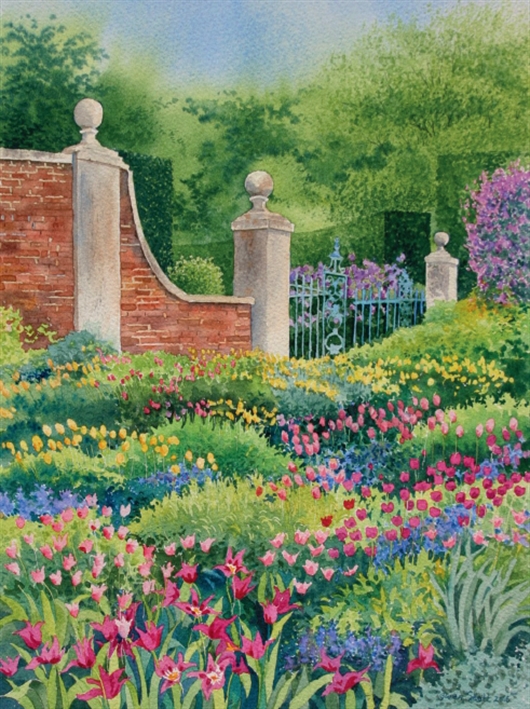 530x709 How To Paint Tulips In A Garden Setting Using Watercolour With