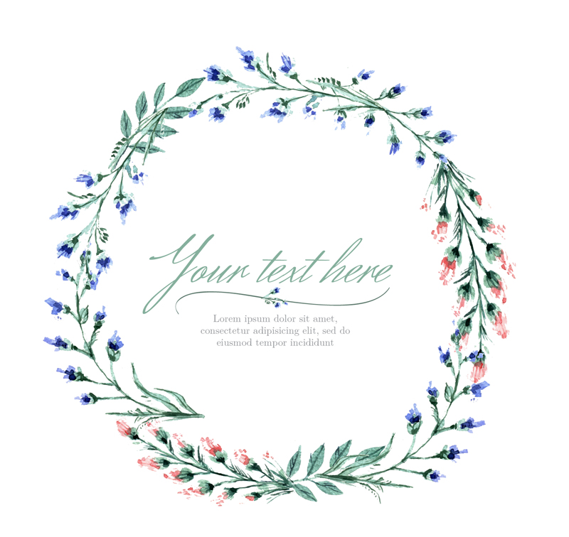 800x756 Purple And Red Elegant Watercolor Garland Vector Free Download