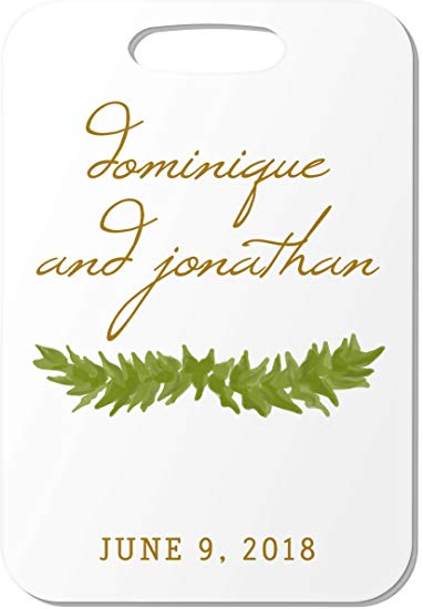 382x550 Personalized Luggage Tag (Watercolor Garland