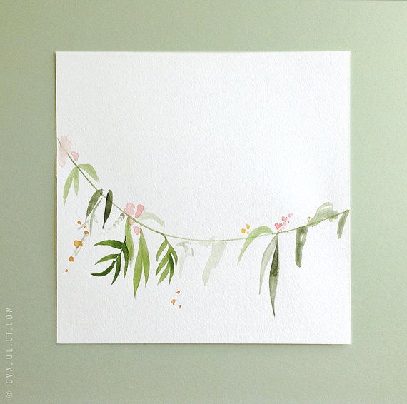 570x566 Watercolor Floral Garland Painting By Evajuliet Watercolor