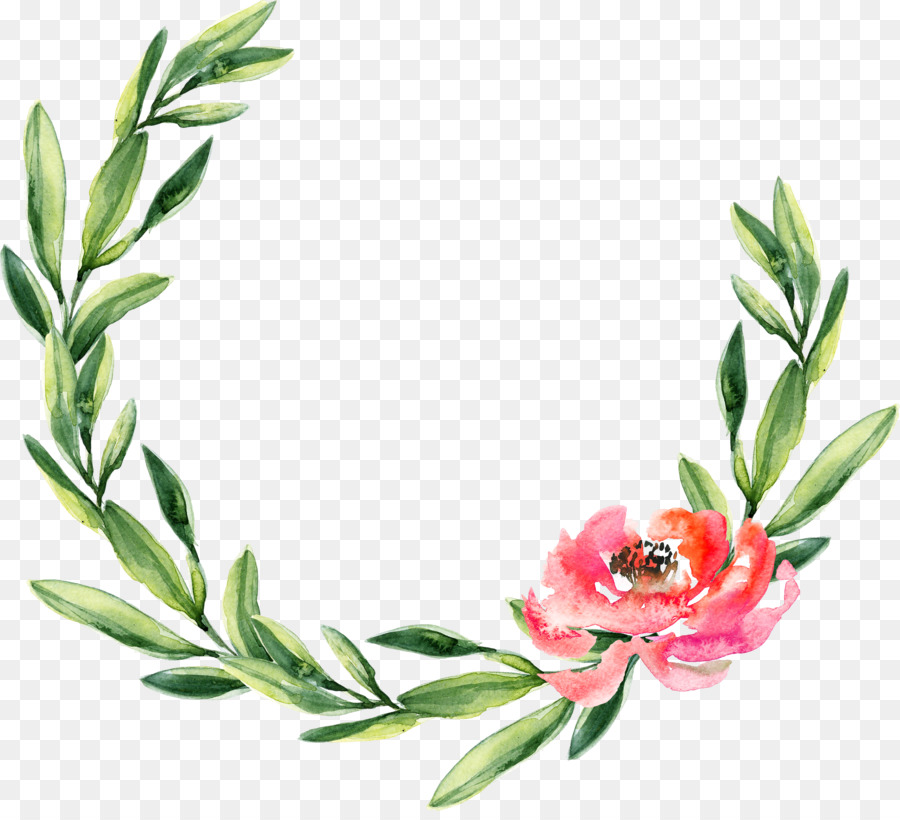 900x820 Wreath Watercolor Painting Wedding Garland Christmas