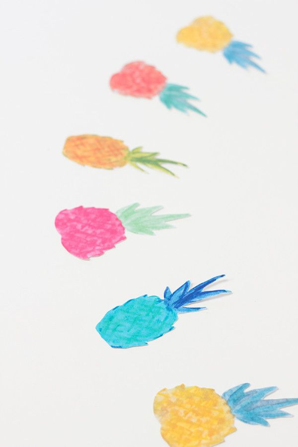 600x900 Diy Pineapple Garland + Free Printable Watercolor