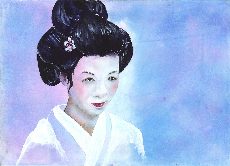 900x652 Geisha Painting By Jitka Krause