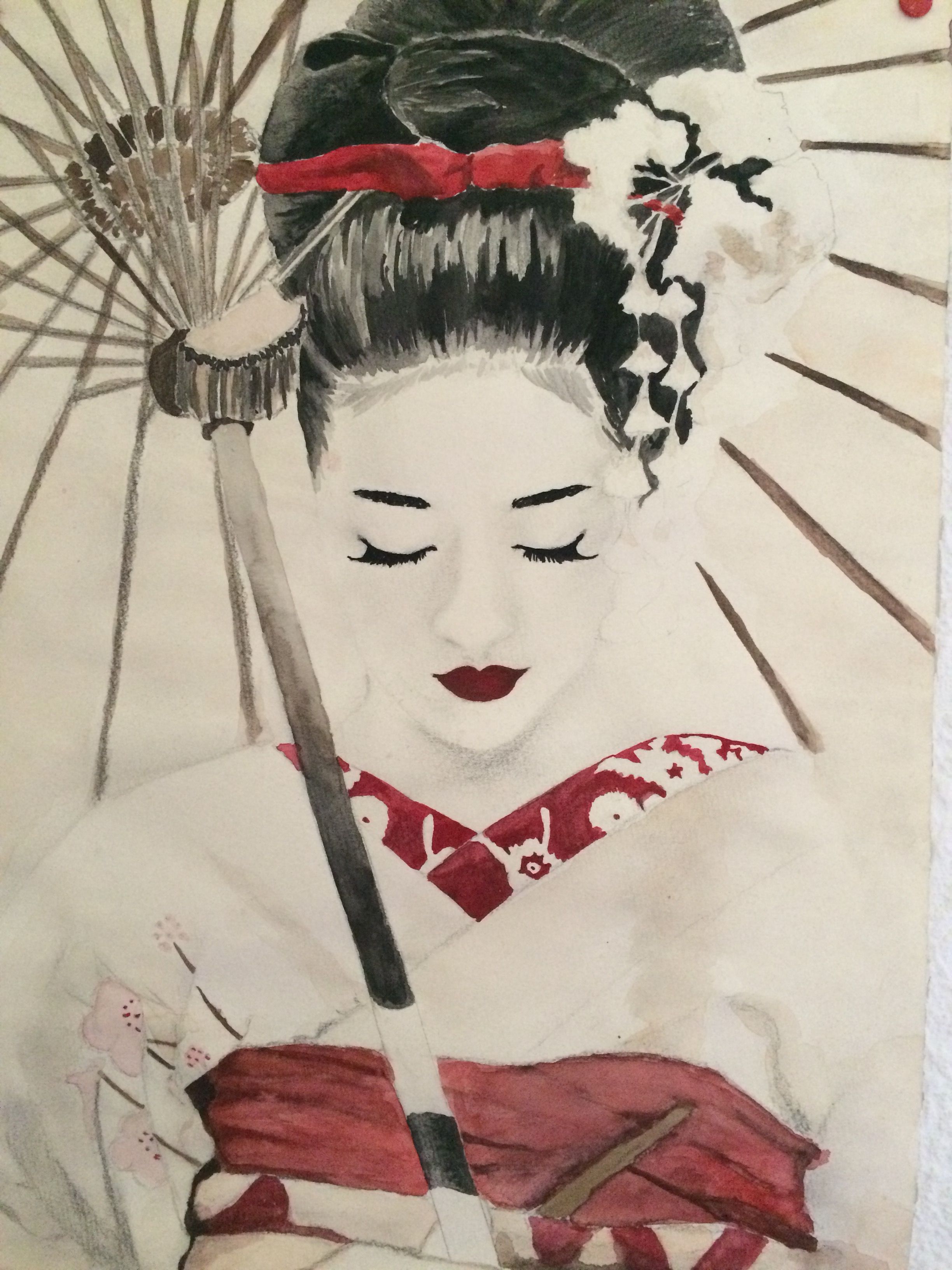 2448x3264 Inspired By Memoires Of A Geisha, Watercolor, Can Be Purchased On