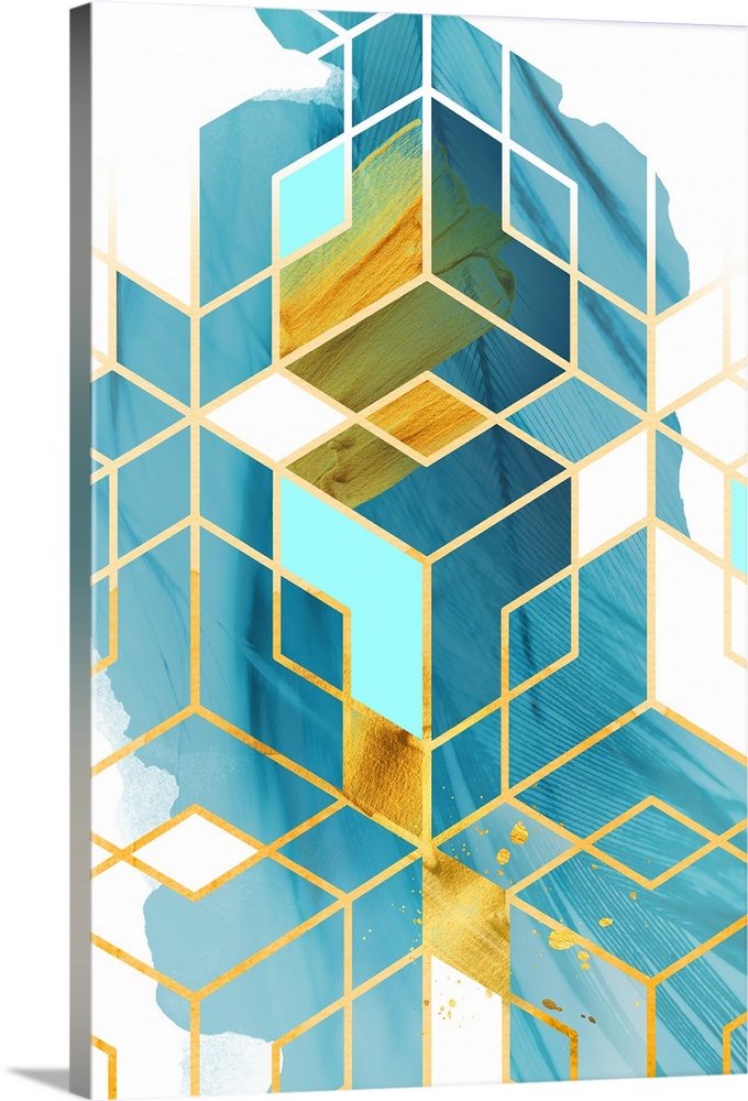 680x1000 Geometric Watercolor Gems I Wall Art, Canvas Prints, Framed Prints