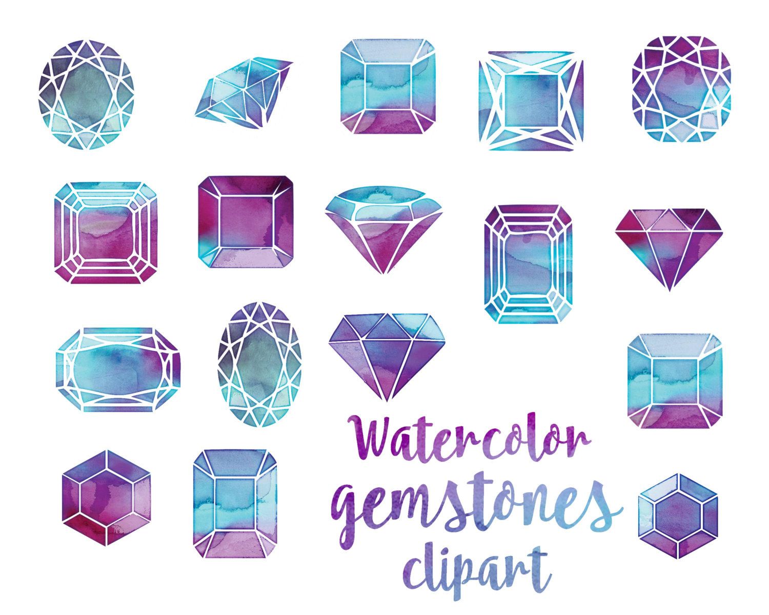 1500x1200 Jewels Clipart Gems Clipart Crystals Digital Gemstones Minerals