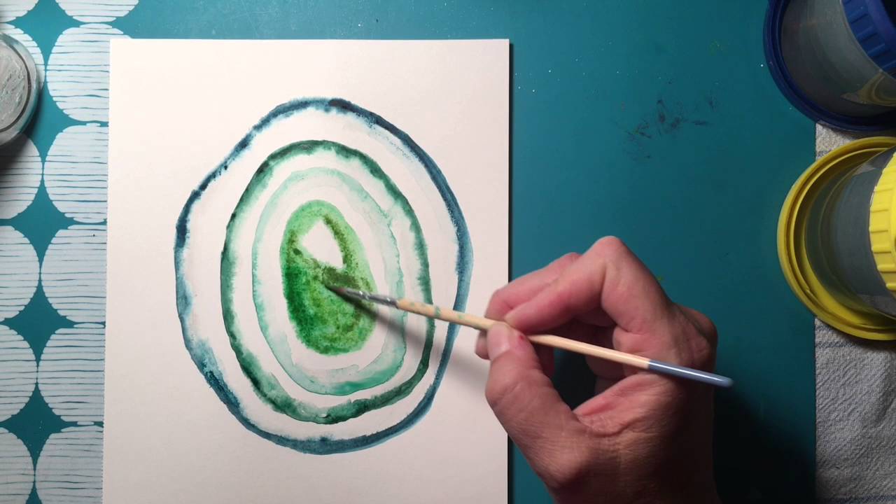 1280x720 Geode Or Agate Watercolor Painting For Bible Art Journaling