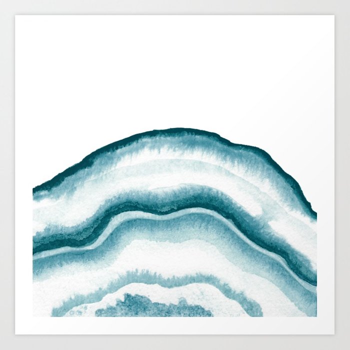 700x700 Watercolor Geode Art Print By Greenhouseprints Society6
