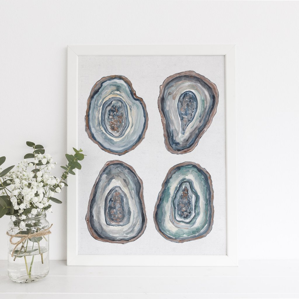 1024x1024 Watercolor Geode Quad Art Print Jetty Home