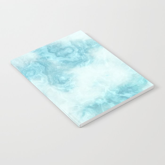 700x700 Blue Marble Abstract Agate Watercolor Geode Pattern Notebook By