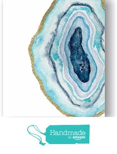 236x310 Geode Agate Slice Watercolor Faux Gold And Purple Unframed Art