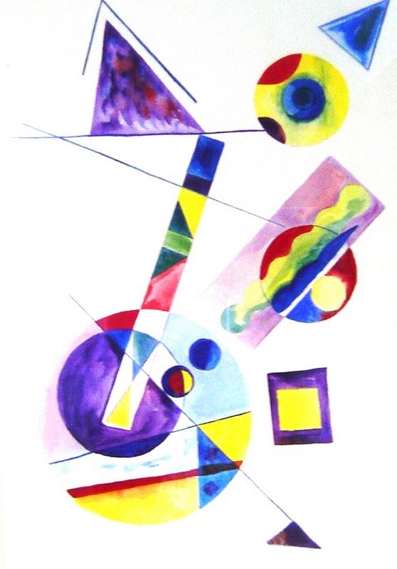 558x800 Geometric Abstract Watercolor Painting With Deborah Lurie