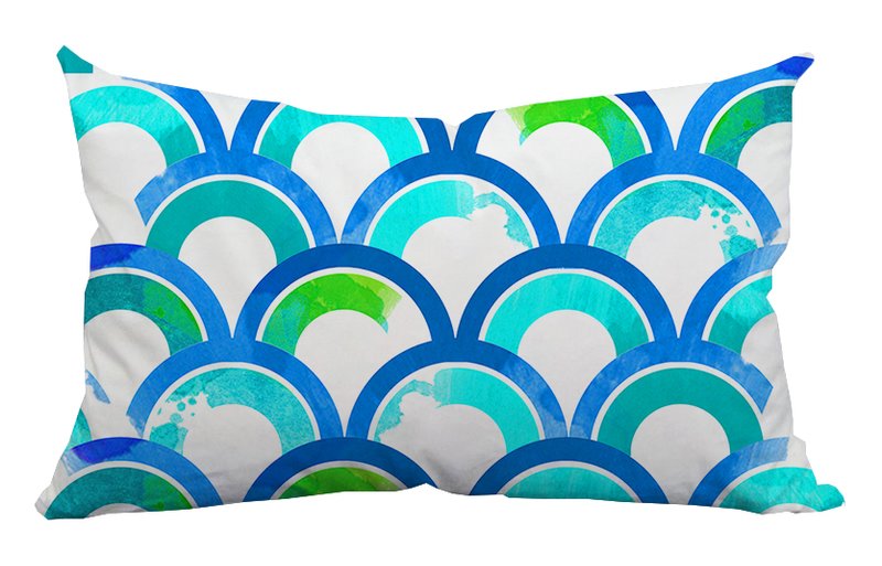 800x513 Safiyajamila Fish Scale Watercolor Geometric Lumbar Pillow Wayfair