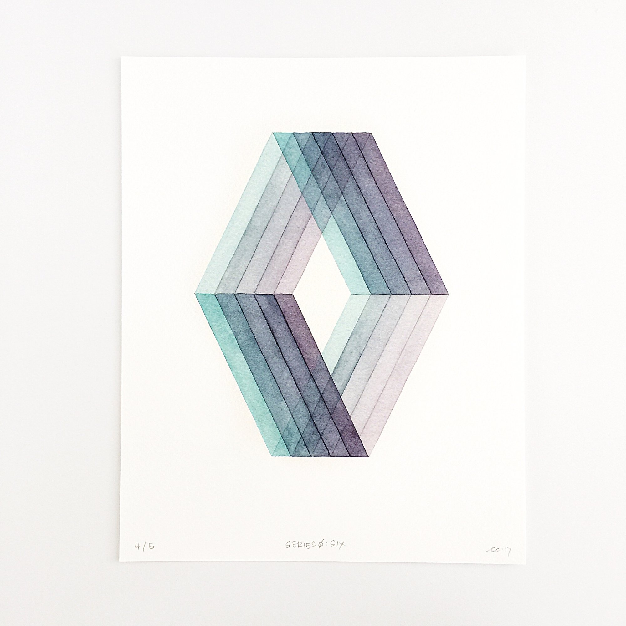 2000x2000 Series 0 Six Limited Edition Print Geometric Watercolor Art