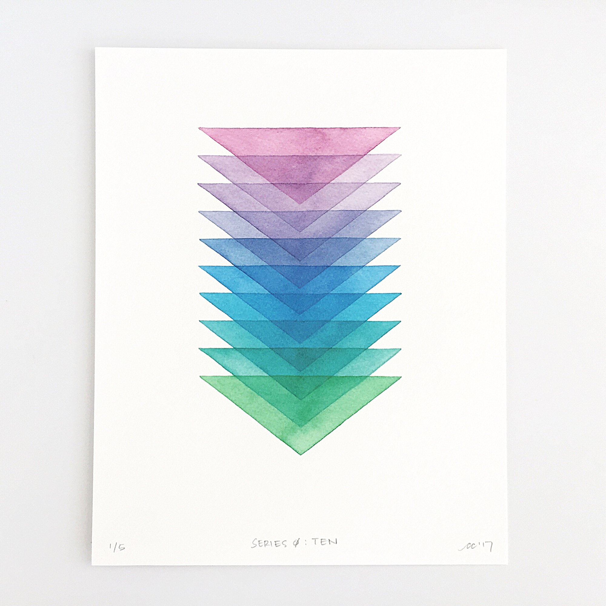 2000x2000 Series 0 Ten Limited Edition Print Geometric Watercolor Art