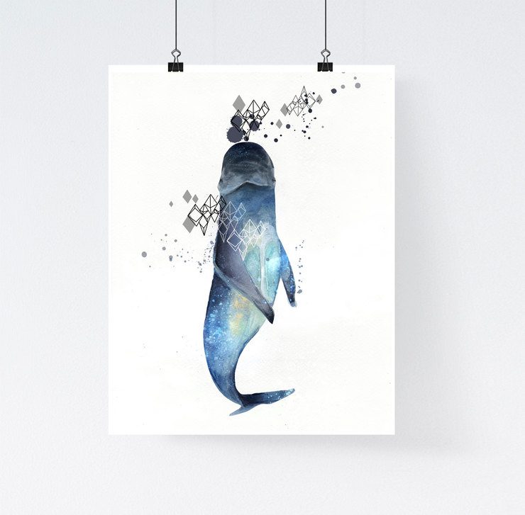 740x727 Beautiful Nature Themed Watercolor Illustrations Merged With