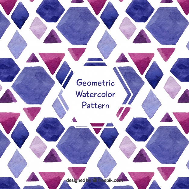 626x626 Watercolor Geometric Pattern Vector Free Download