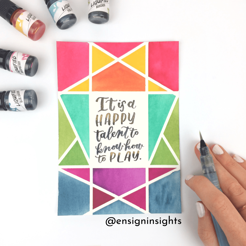 941x941 Easy Watercolor Tutorial Geometric Watercolor Background The