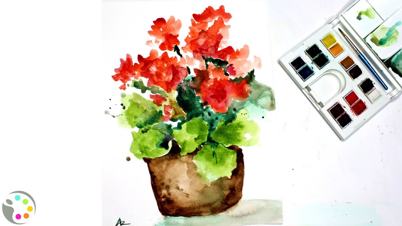 1280x720 How To Paint Flowers With Watercolors Painting Tutorial