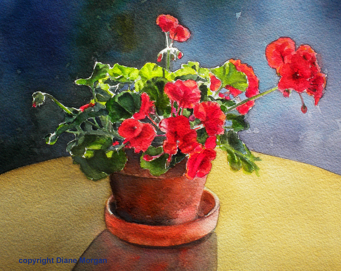 1448x1152 Diane Morgan Paints Red Geranium Watercolor Demo From