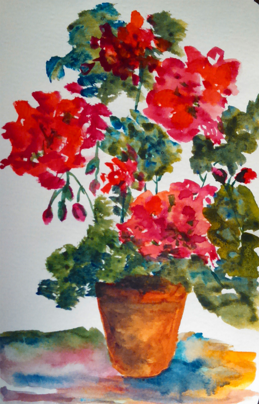 835x1300 Loose And Easy Geraniums Fine Art Musings