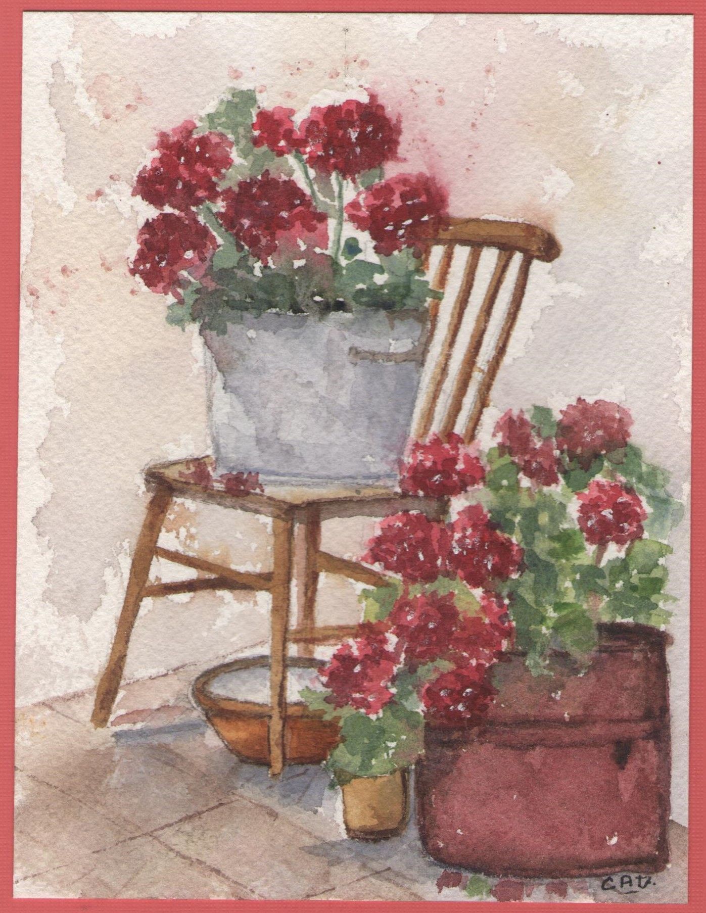 1397x1807 Watercolor... Geraniums Watercolors Watercolor