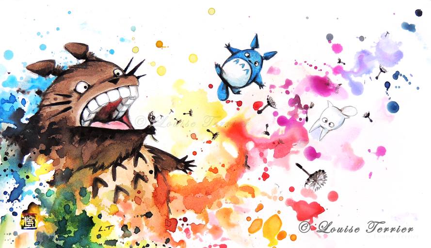 889x512 Louise Terrier Creates Studio Ghibli Inspired Watercolor Paintings